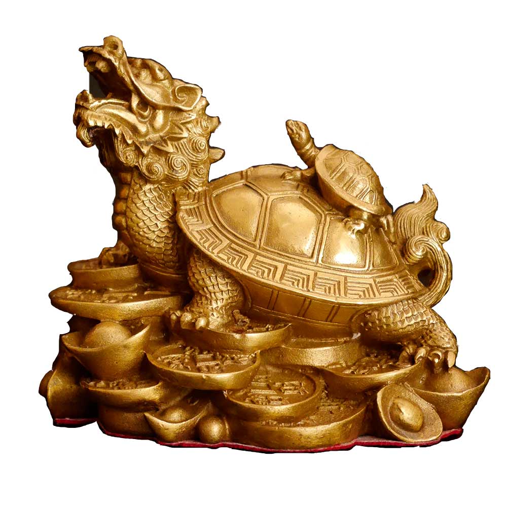 銅器 竜亀 四神獣亀 鎮宅 辟邪 開運 風水 招財 置物 工芸品 装飾品 226