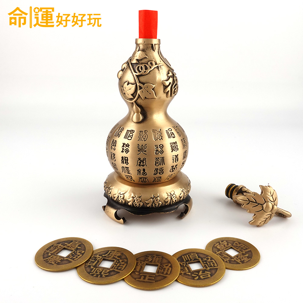 熱い販売 鎮煞迎百富銅葫蘆鎮| 命運好好玩 木工、竹工芸